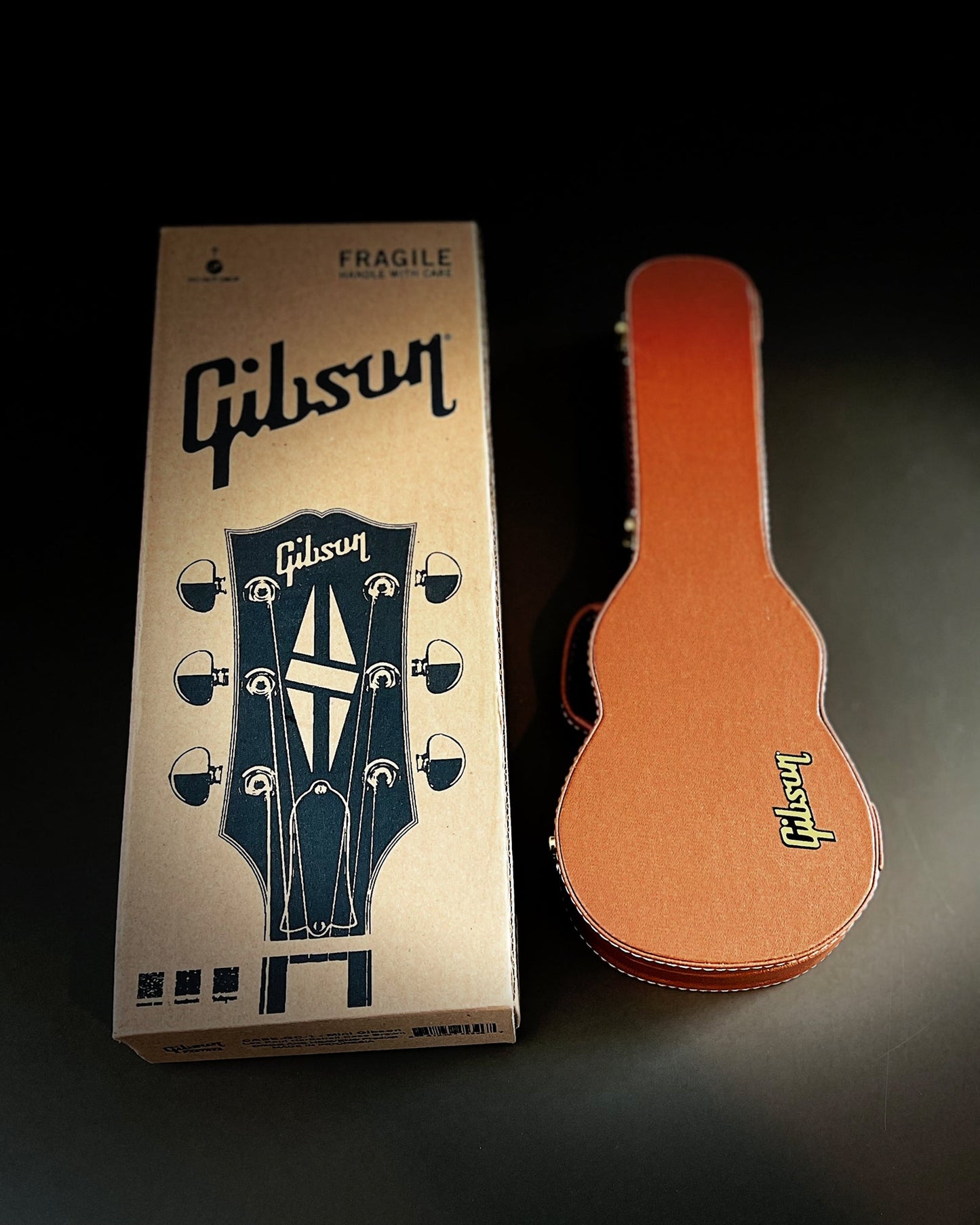Miniature Gibson Les Paul Original Hardshell Case Brown - 1:4 Scale