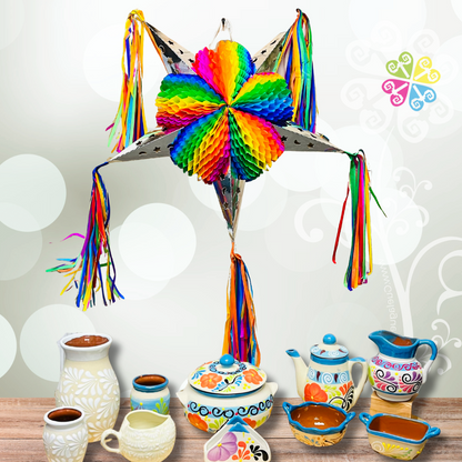 Medium Multicolor Fiesta Piñata - Mexican Fiesta Decor