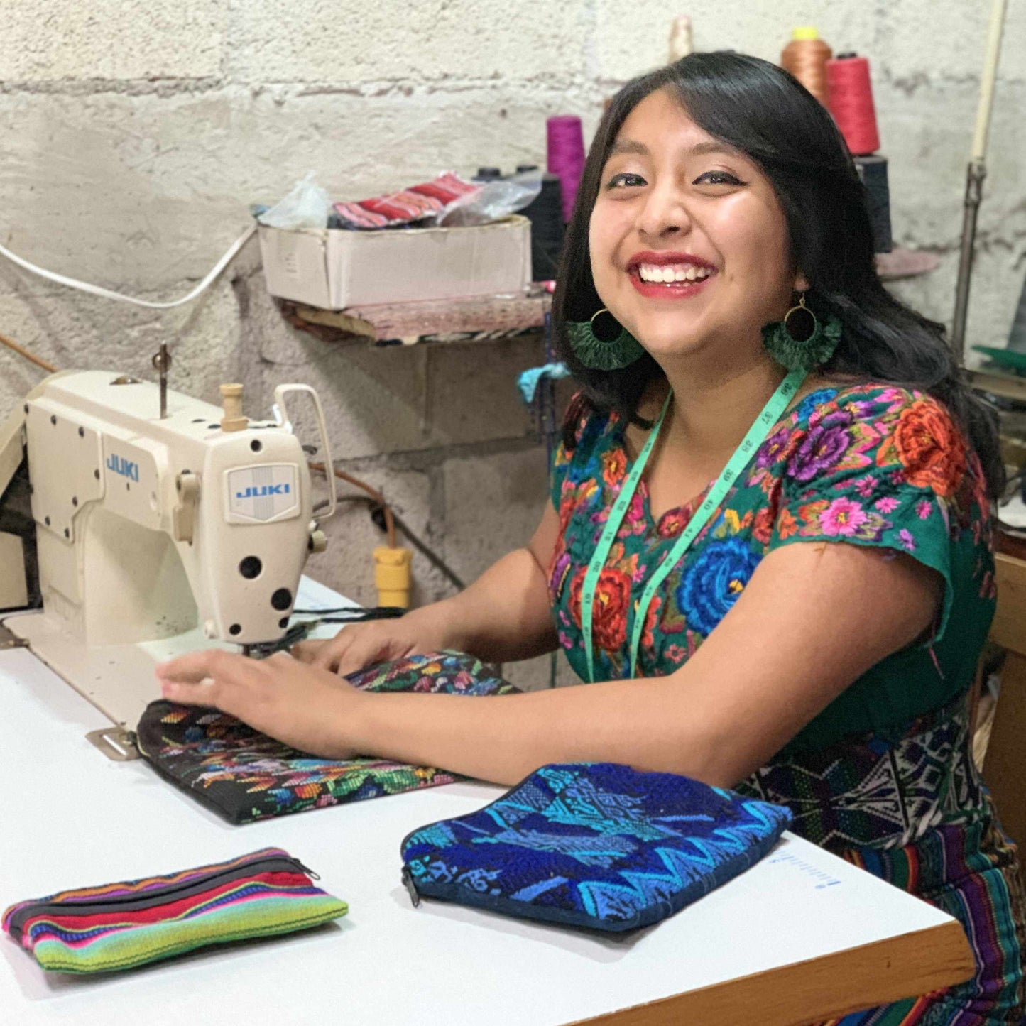 Maya Up-cycled Huipil Cosmetic One-of-a-Kind Bag (X-Small) - Guatemala