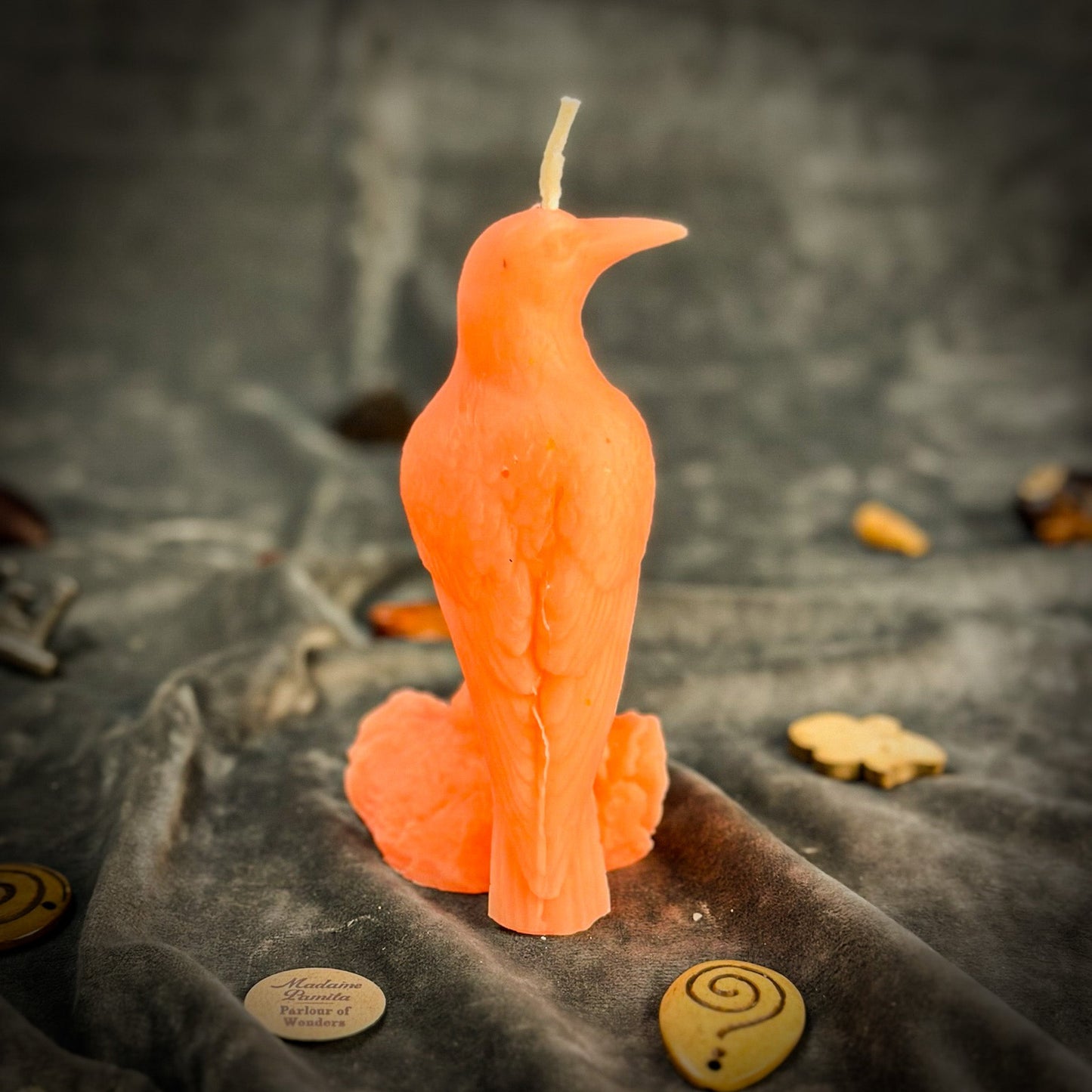 Beeswax Raven Magic Spell Candle