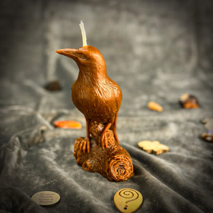 Beeswax Raven Magic Spell Candle