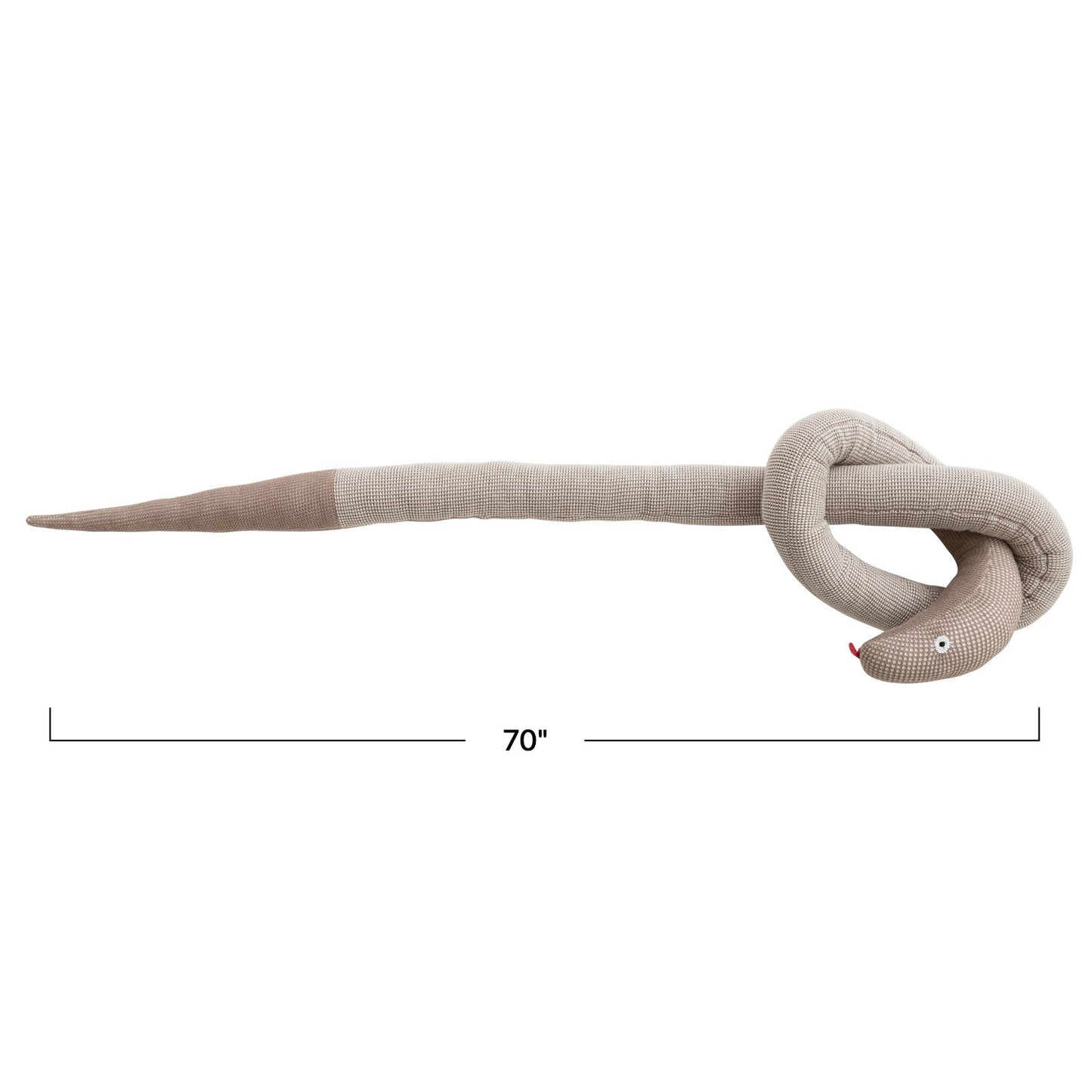 Cotton Snake Pillow with Red Tongue