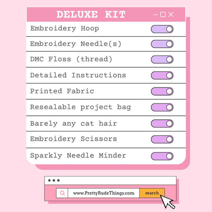 6" Embroidery Kit - Home Is Where You Poop Comfortably - Beginner Friendly