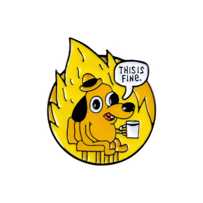 Dog Enamel Pin Cartoon Animal Jewelry Brooches Pins