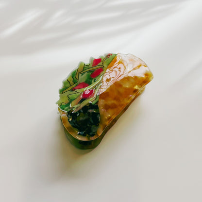 Velvet Claws Taco Fiesta Hair Clip | Claw Clip in Velvet Travel Bag