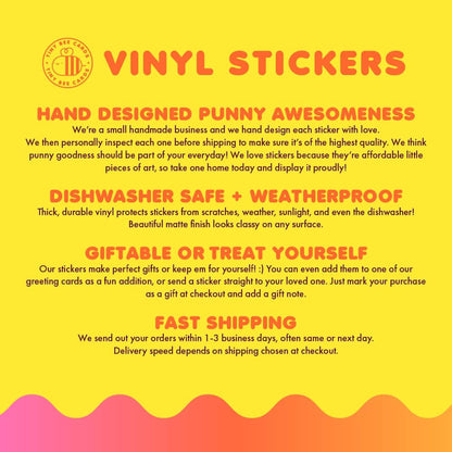 Dissociating Cat Mental Health Anxiety Vinyl Sticker