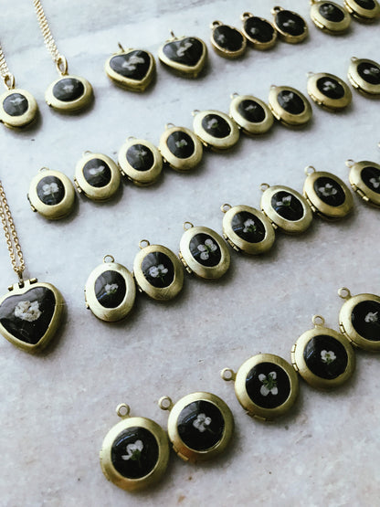 Wildflower Lockets with REAL Flowers
