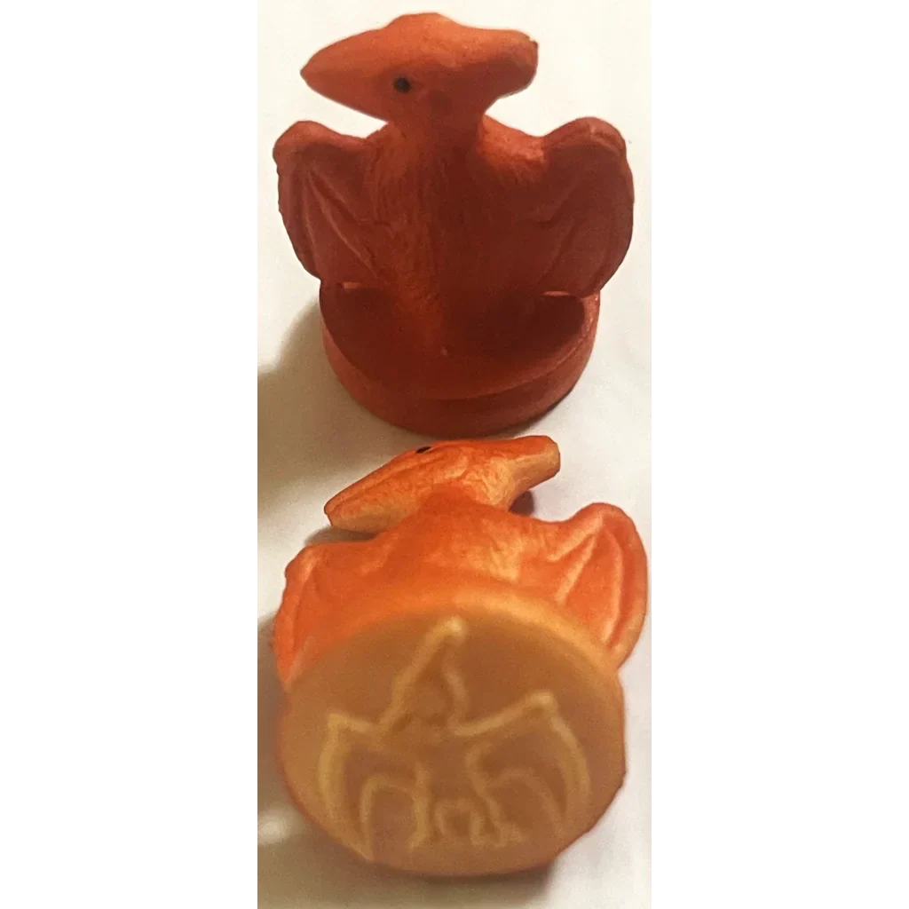 Rare Vintage 1970s Dinosaur Rubber Stamps for Collectors
