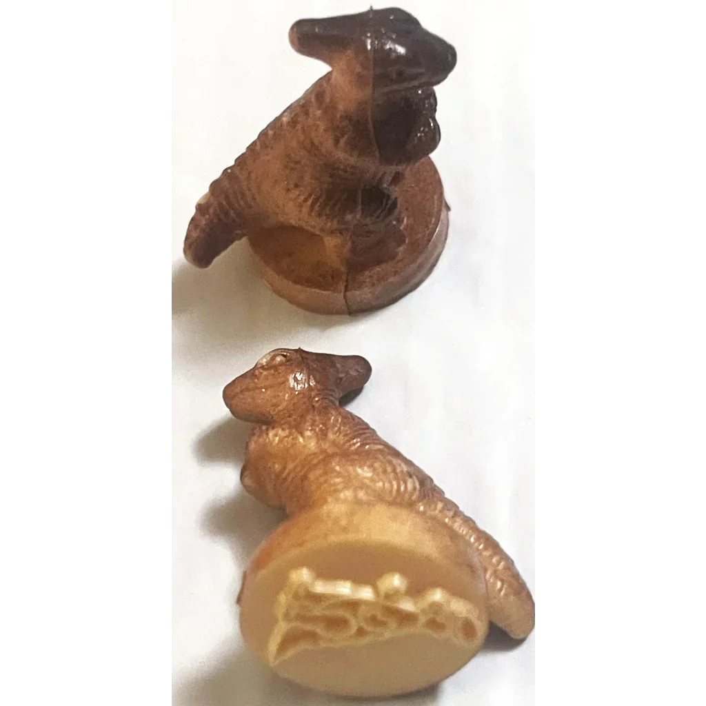Rare Vintage 1970s Dinosaur Rubber Stamps for Collectors